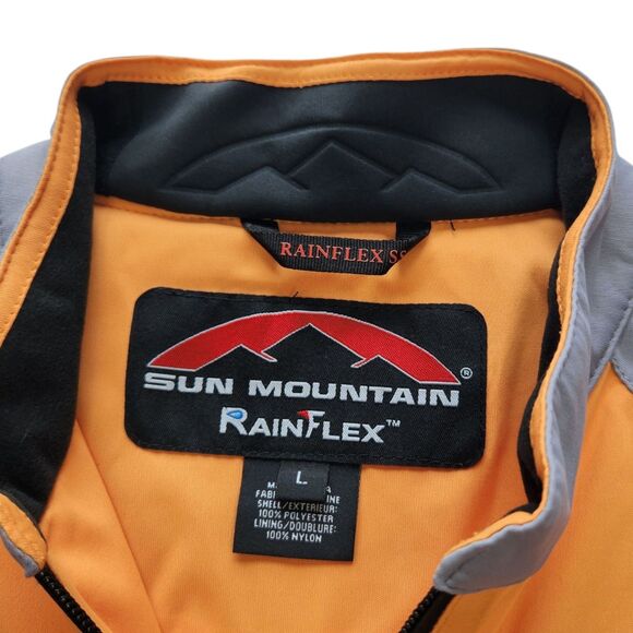 Sun Mountain Rain Flex S/S Mens Golf WINGEDFOOT 1/4 Zip Windbreaker Size Large - Picture 3 of 10